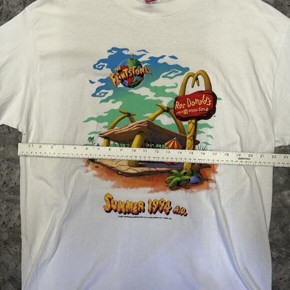 Vintage 90s 1994 Summer The Flintstones McDonald's Single Stitch T-Shirt XL - Picture 7 of 8
